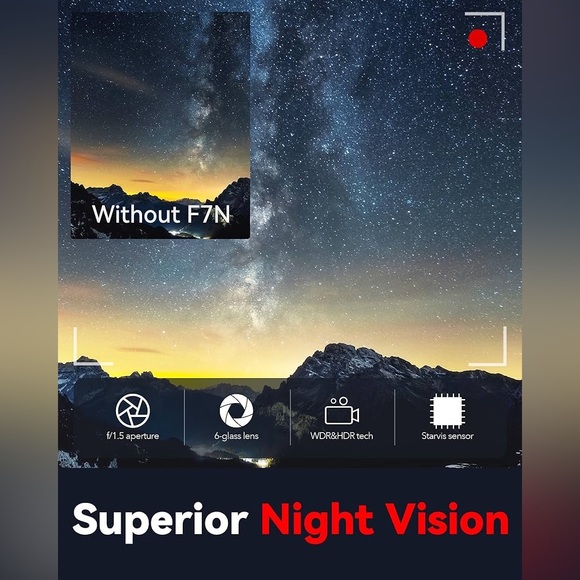 REDTIGER F7N 4K Dual Dash Cam with 64GB Card - Picture 4 of 6